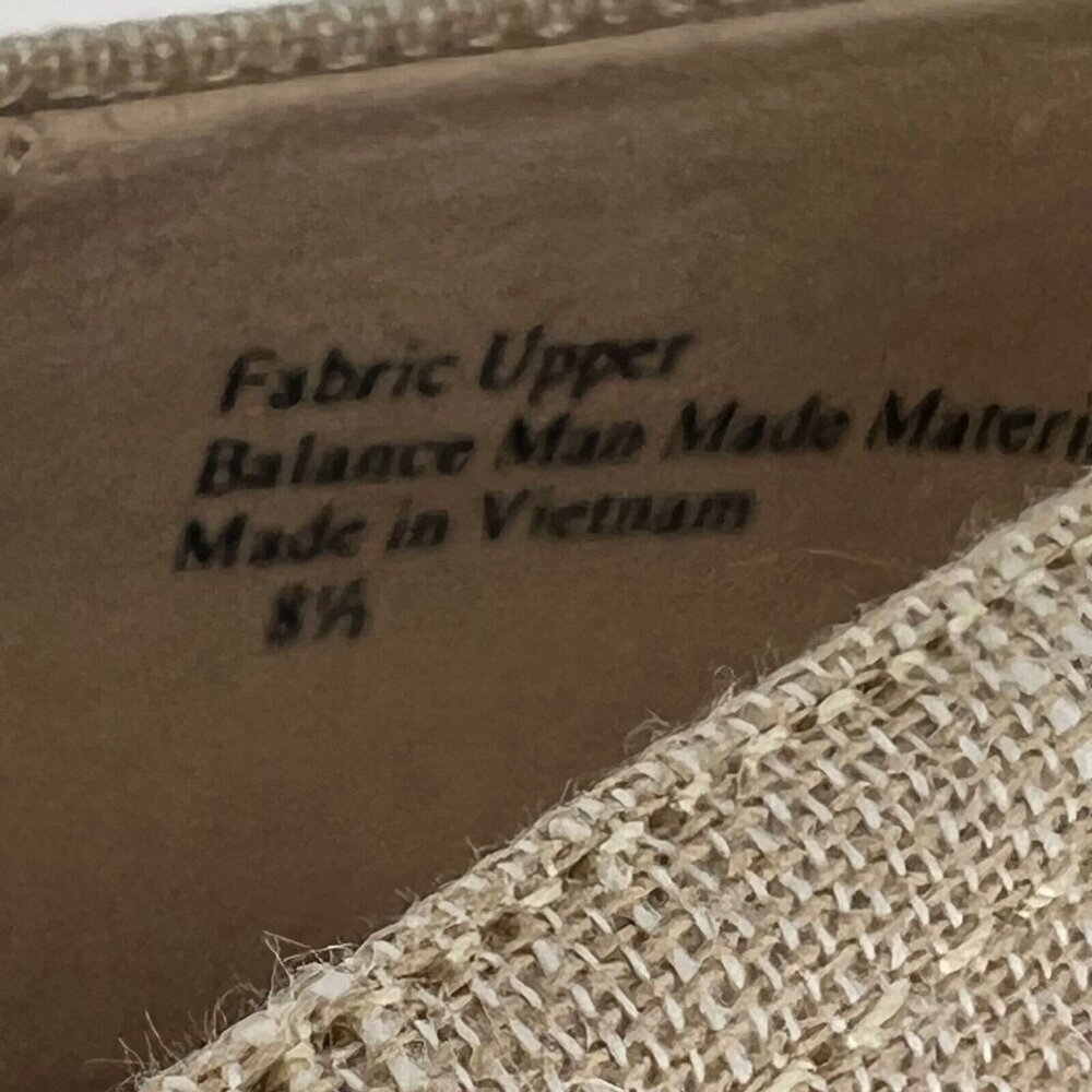 Coach and Four Womens Khaki Open Peep Toe Espadrille Canvas Size 8.5 Sandals - Picture 9 of 9